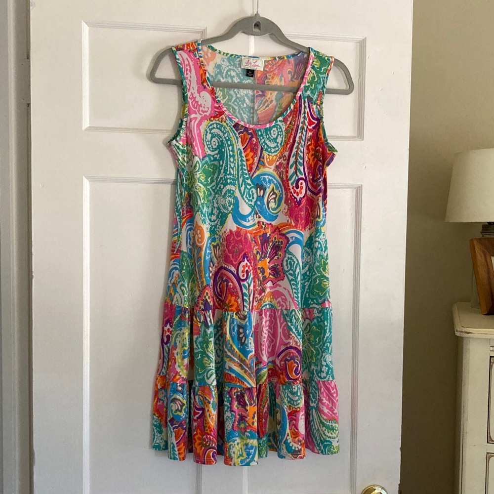 Ivy Lane Colorful Paisley Sleeveless Dress Size Petite Small